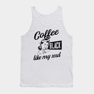 Black Like My Soul Vintage Illustration Coffee Tank Top